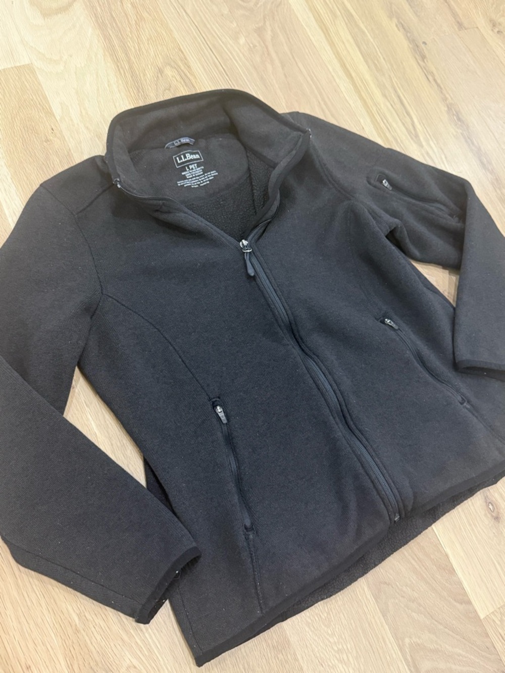 L.L.Bean Classic Black Full-Zip Fleece Jacket